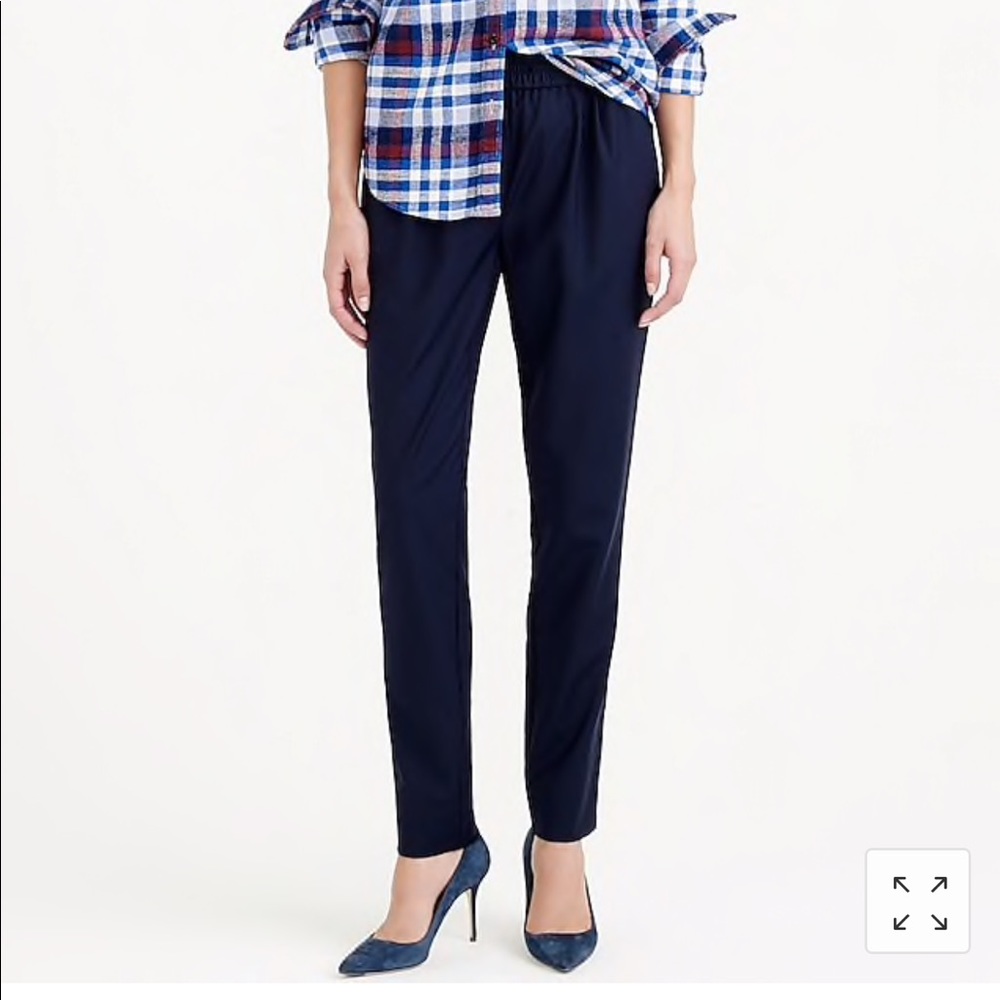 JCrew Nay Wool “Harlow” pants. Comfort and style.